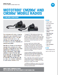Motorola CM Series Brochure