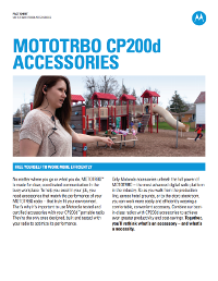 Motorola Solutions CP200d Accessories Brochure