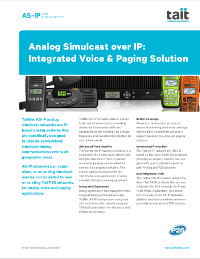 Tait DMR Simulcast Brochure